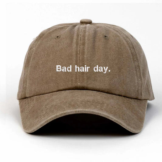 Bad Hair Day Nakışlı Yıkamalı Şapka
