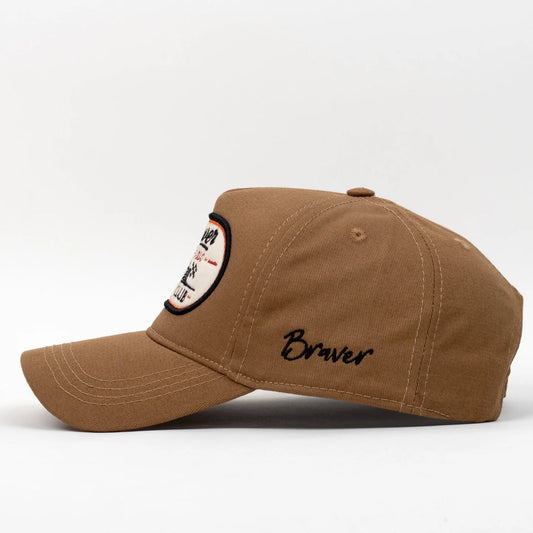Braver Monte Carlo Nakışlı Gabardin Şapka - Camel