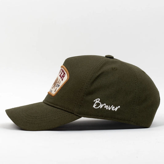 Braver Outdoors Nakışlı Gabardin Şapka - Haki