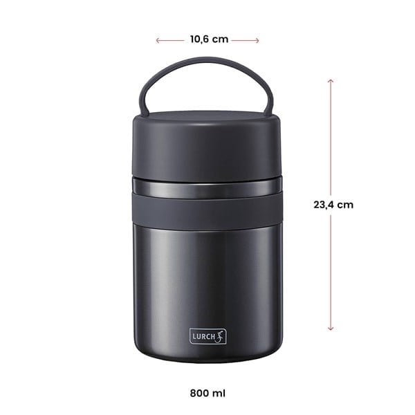 Lurch - "Iso-Pot" 800 ml Metalik Pembe, Paslanmaz Çelik - Çift Cidarlı Yemek Termosu - 240846
