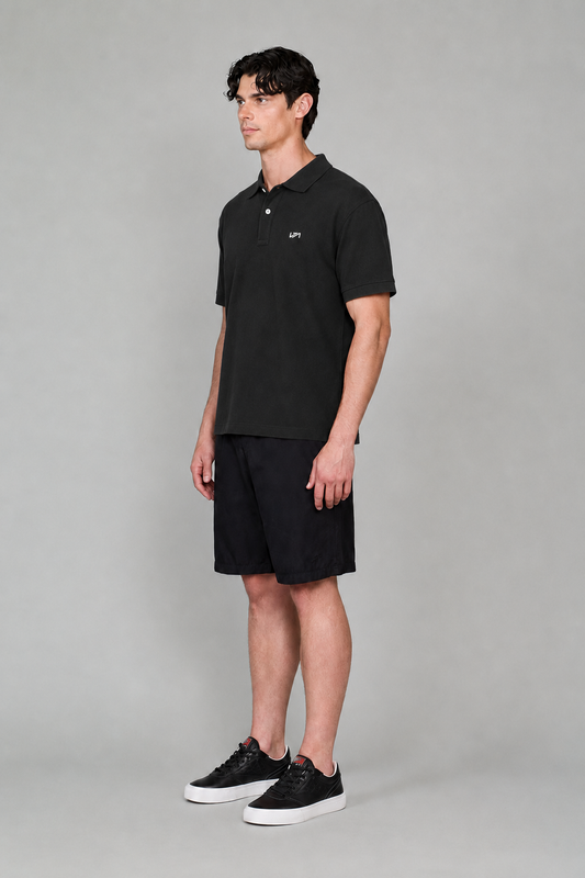 Polo Yaka T-Shirt Siyah
