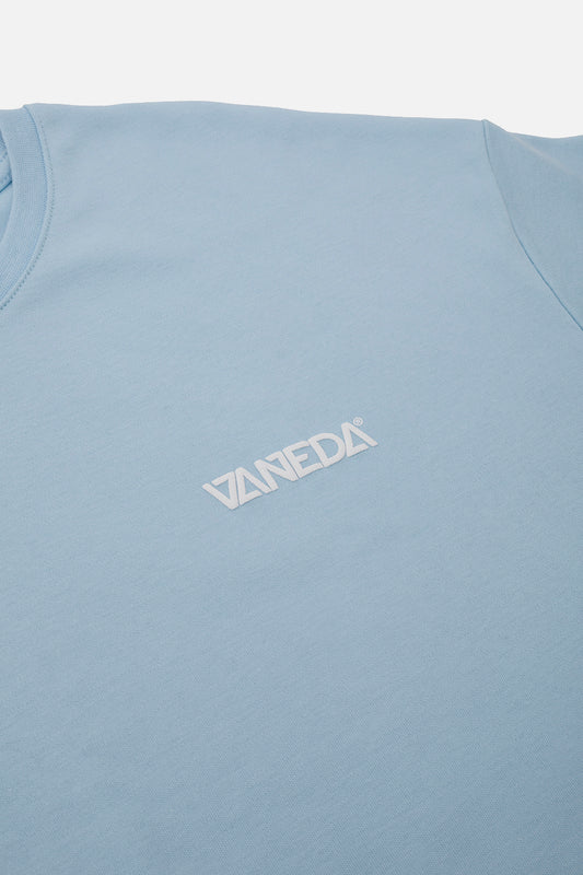 OVERSIZED FIT VANEDA LOGO BASIC TSHIRT MAVI