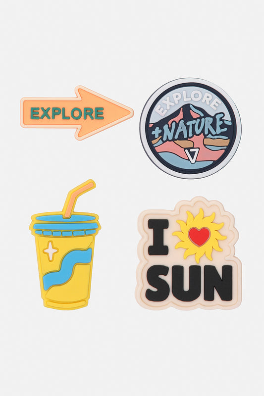 Explore Unisex Renkli 4'lü Terlik Süsü