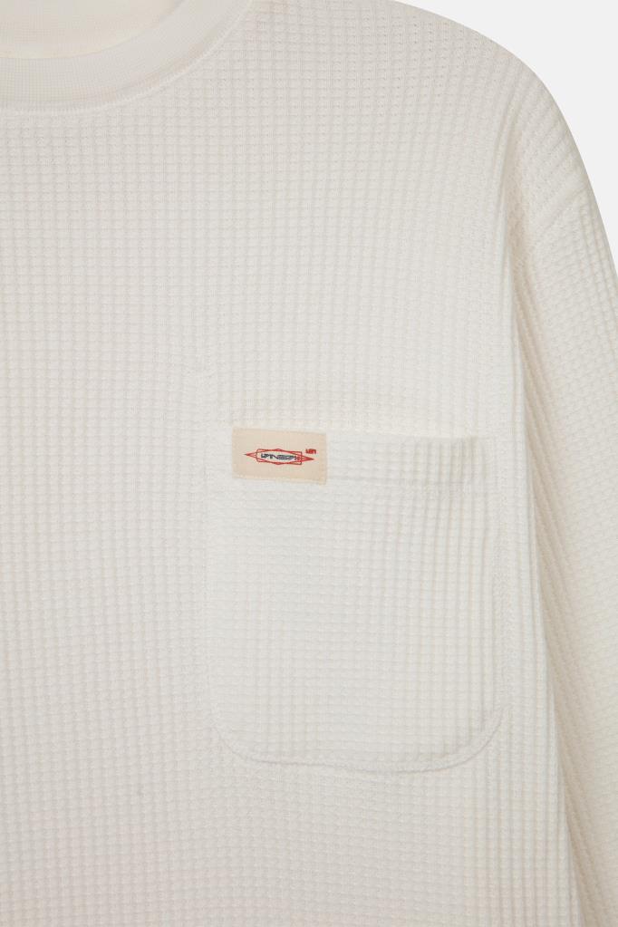 Urbanwild Uzun Kollu Waffle Tshirt Beyaz