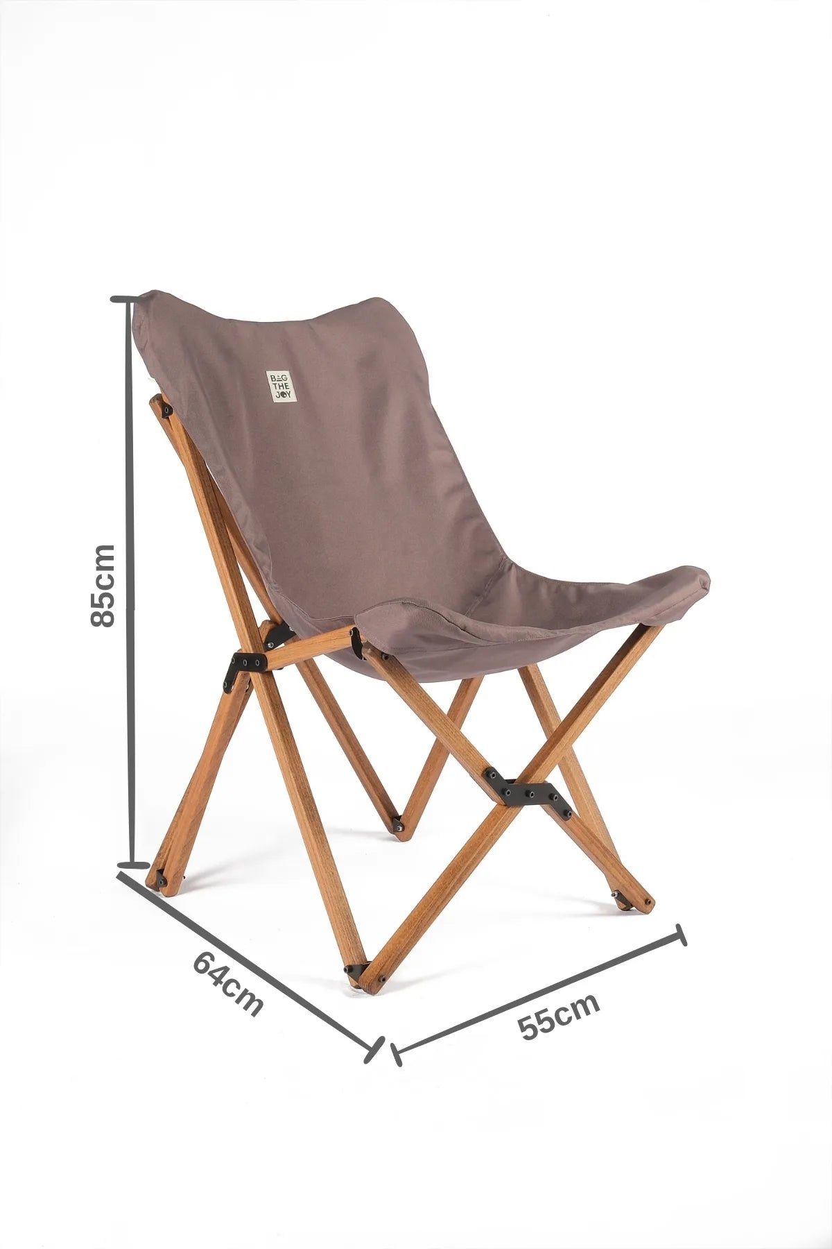 BAG THE JOY AHŞAP KATLANIR MASA SANDALYE SETİ – KAHVERENGİ – KOYU GRI – 70*70*55