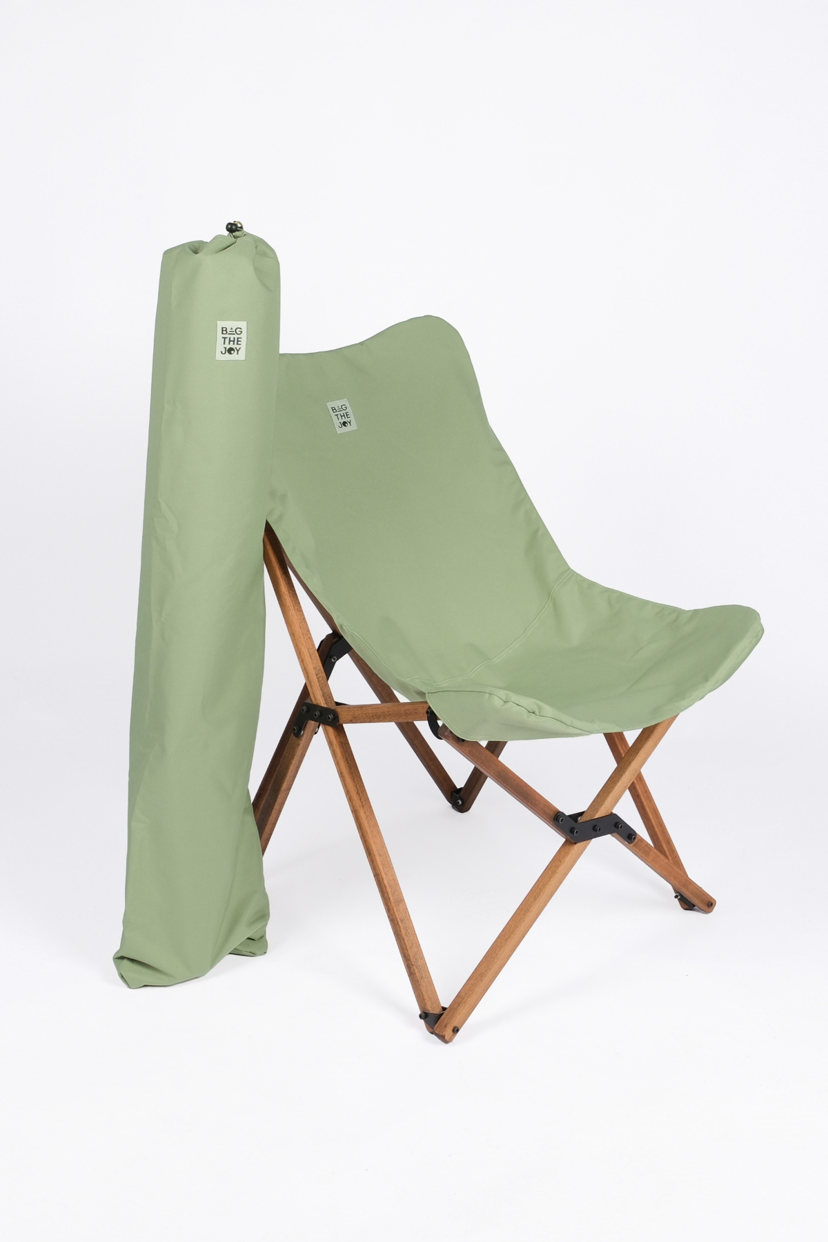 BAG THE JOY AHŞAP KATLANIR MASA SANDALYE SETİ – KAHVERENGİ – SU YEŞİLİ – 70*70*55cm