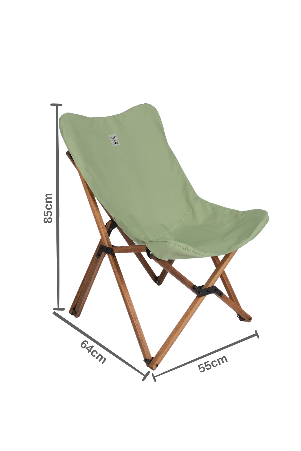 BAG THE JOY AHŞAP KATLANIR MASA SANDALYE SETİ – KAHVERENGİ – SU YEŞİLİ – 70*70*55cm