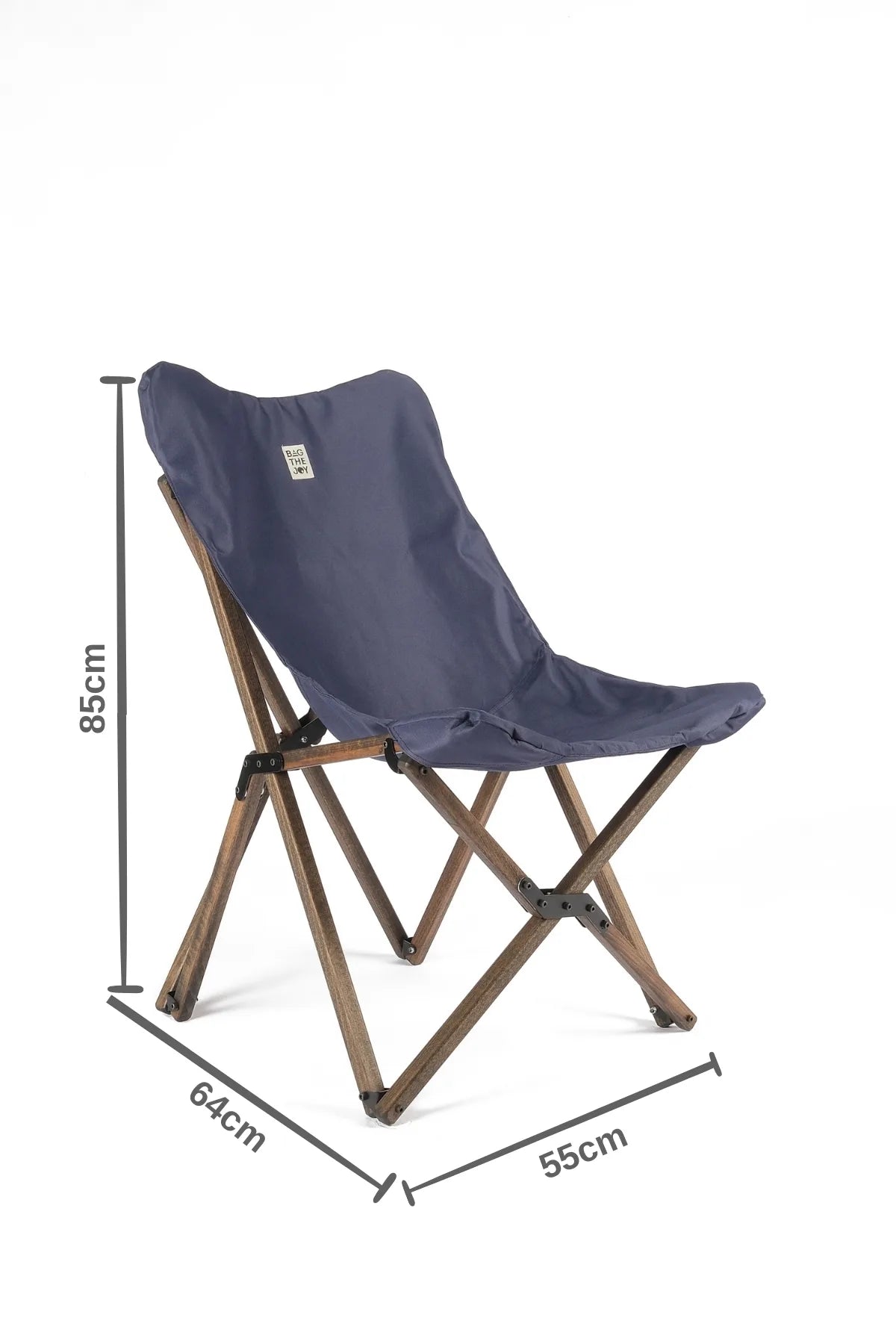 BAG THE JOY AHŞAP KATLANIR MASA SANDALYE SETİ – ANTRASİT- LACİVERT – 70*70*55