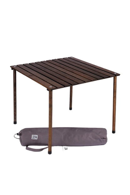 BAG THE JOY AHŞAP KATLANIR MASA SANDALYE SETİ – ANTRASİT – SU YEŞİLİ – 70*70*55cm