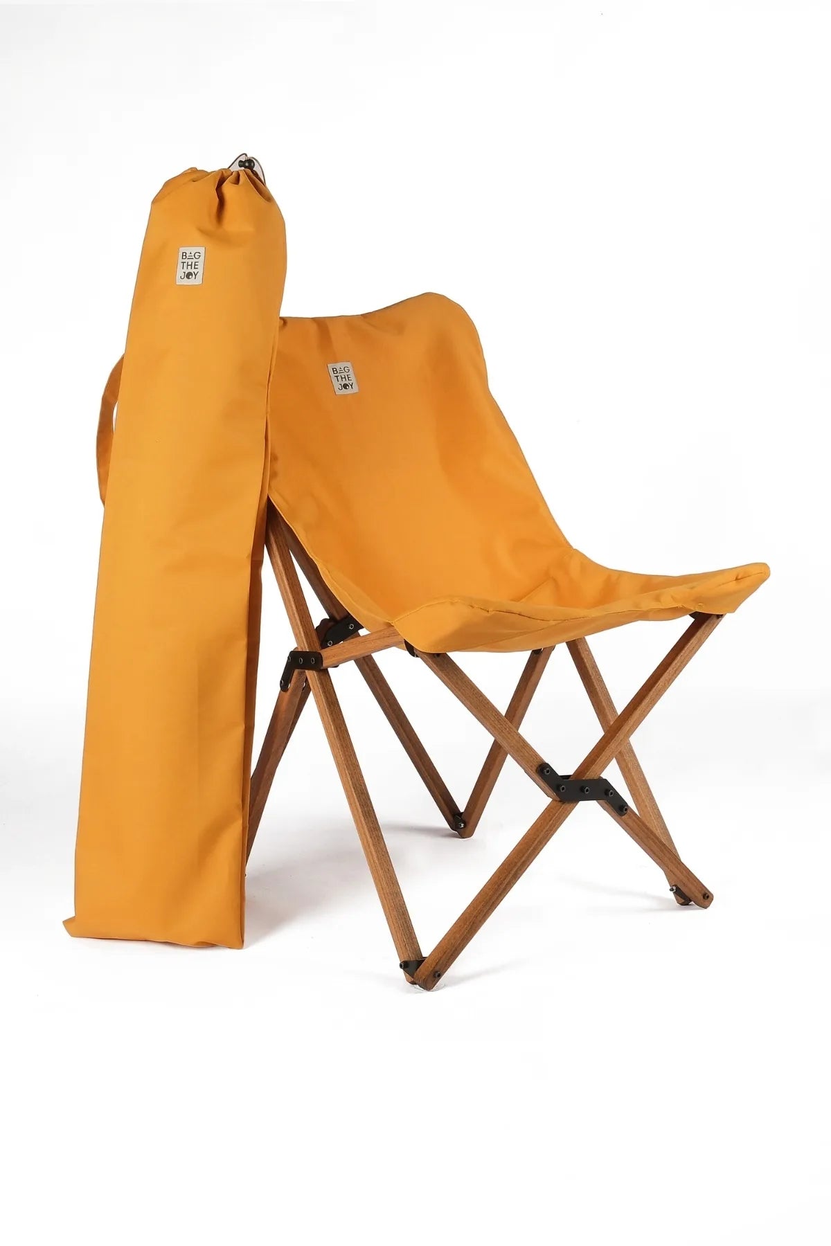 BAG THE JOY AHŞAP KATLANIR MASA SANDALYE SETİ – KAHVERENGİ – HARDAL -50*50*50