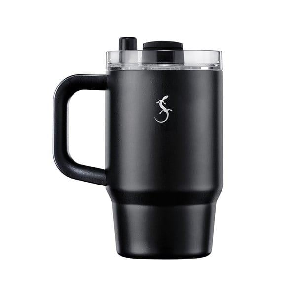 Lurch - “Big Cup” 0.8 L Mat Siyah, Paslanmaz Çelik Termos - Uzatılabilir Pipetli, Çift Cidarlı, Sızdırmaz - 270977