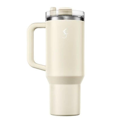 Lurch - “Big Cup” 1.2 L Fildişi, Paslanmaz Çelik Termos - Uzatılabilir Pipetli, Çift Cidarlı, Sızdırmaz - 270974
