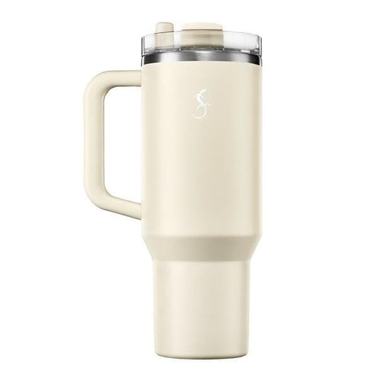 Lurch - “Big Cup” 1.2 L Fildişi, Paslanmaz Çelik Termos - Uzatılabilir Pipetli, Çift Cidarlı, Sızdırmaz - 270974