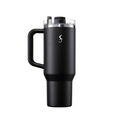 Lurch - “Big Cup” 1.2 L Mat Siyah, Paslanmaz Çelik Termos - Uzatılabilir Pipetli, Çift Cidarlı, Sızdırmaz - 240978
