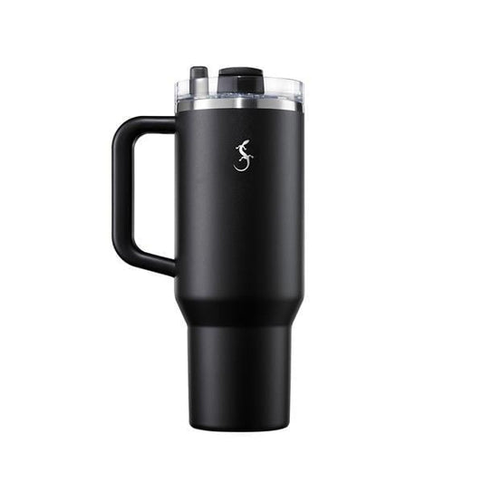 Lurch - “Big Cup” 1.2 L Mat Siyah, Paslanmaz Çelik Termos - Uzatılabilir Pipetli, Çift Cidarlı, Sızdırmaz - 240978