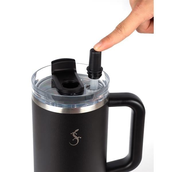 Lurch - “Big Cup” 1.2 L Okyanus Mavi, Paslanmaz Çelik Termos - Uzatılabilir Pipetli, Çift Cidarlı, Sızdırmaz - 240979