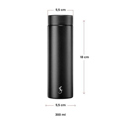 Lurch - Mini Termos 300 ml Mat Siyah, Paslanmaz Çelik - Çift Cidarlı, Sızdırmaz - 270970