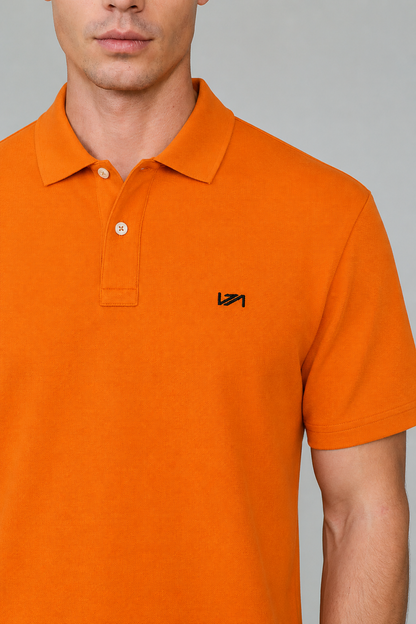 Polo Yaka T-Shirt Turuncu