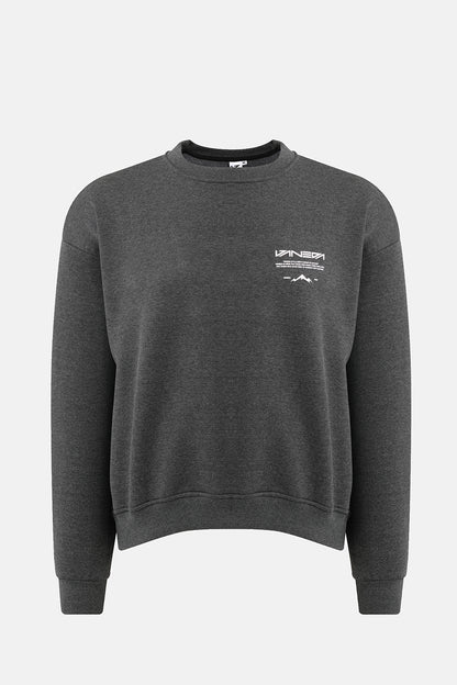 Bisiklet Yaka Oversized Fit Next Unisex Sweatshirt Antrasit