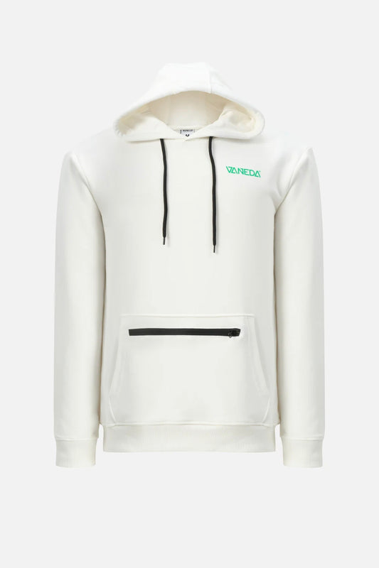 OVERSIZED FIT KAPUSONLU VE SIRT BASKILI SWEATSHIRT