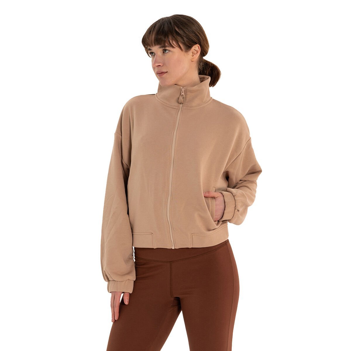 Inguz Dik Yaka Fermuarlı Sweatshirt
