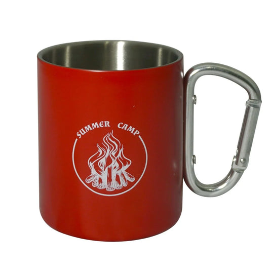 Orcamp Karabinali Paslanmaz Çelik Kupa Kırmızı - Outdoor Store