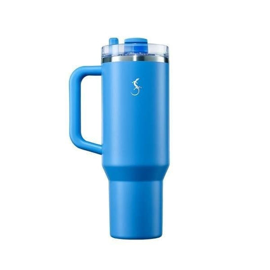 Lurch - “Big Cup” 1.2 L Okyanus Mavi, Paslanmaz Çelik Termos - Uzatılabilir Pipetli, Çift Cidarlı, Sızdırmaz - 240979
