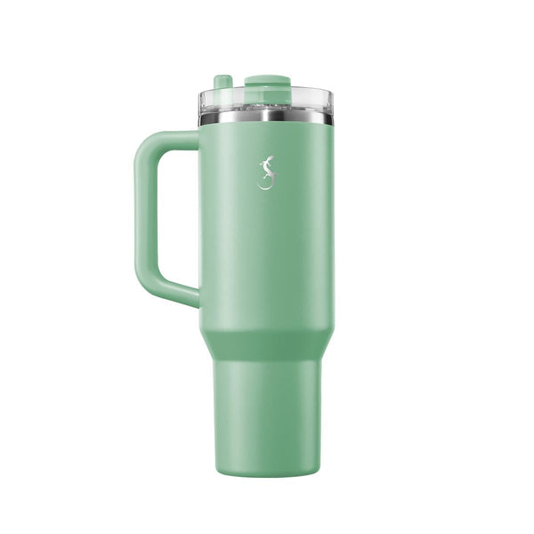Lurch - “Big Cup” 1.2 L Adaçayı Yeşil, Paslanmaz Çelik Termos - Uzatılabilir Pipetli, Çift Cidarlı, Sızdırmaz - 240877