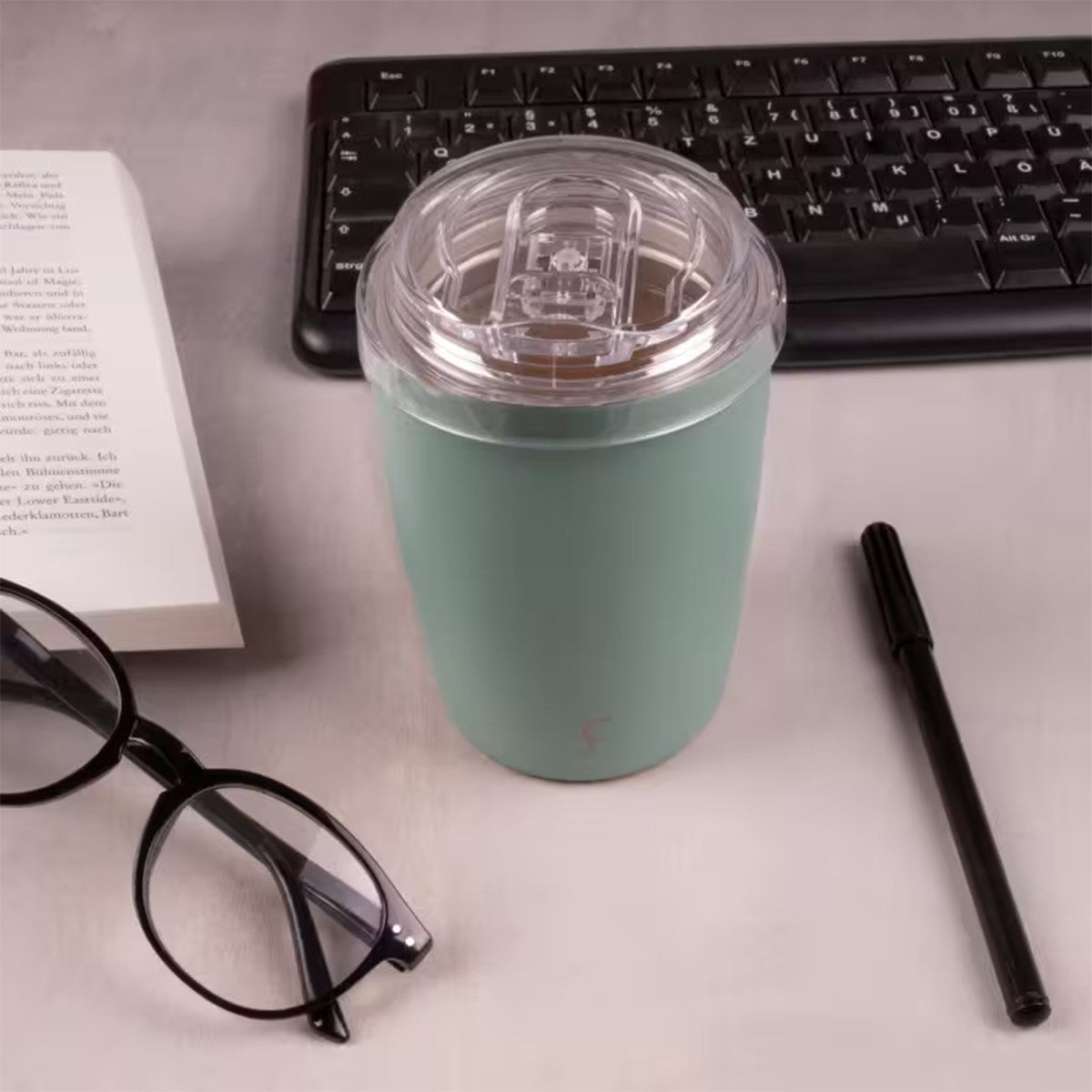 Lurch - ''Coffee-To-Go'' 300 ml Adaçayı Yeşil, Paslanmaz Çelik Termos - Çift Cidarlı - 270984