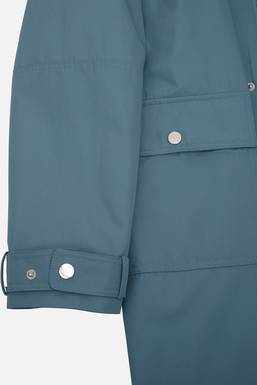 OVERSIZED SIRT DESEN BASKILI CEPLI PARDESU MAVI