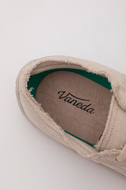 1383 V-Barefoot Comfort Keten Kadın Ayakkabı Bej
