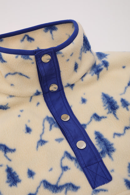 Regular Fit Next Unisex Polar Desenli Mavi