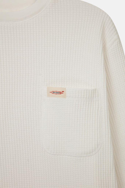 Urbanwild Uzun Kollu Waffle Tshirt Beyaz