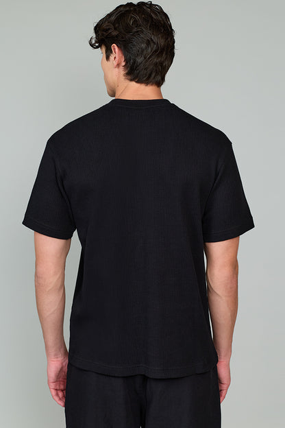 Waffle Tee T-Shirt Siyah