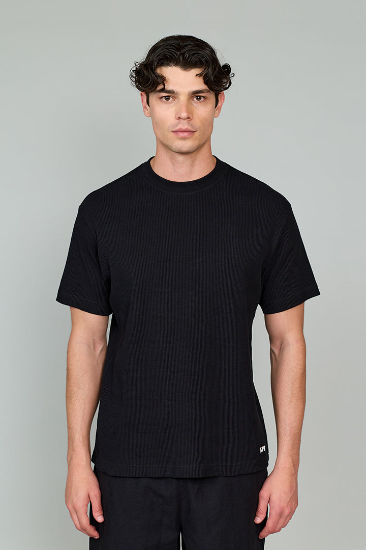 Waffle Tee T-Shirt Siyah