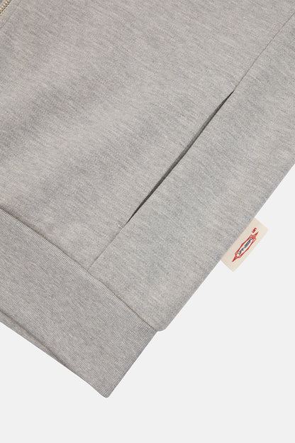 Urbanwild Hoodie Fermuarlı Gri Melanj