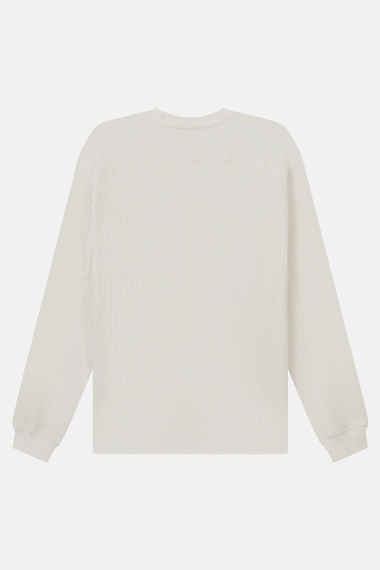 Urbanwild Uzun Kollu Waffle Tshirt Beyaz