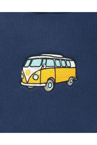 Sarı Vos Vos Nakışlı Sweatshirt