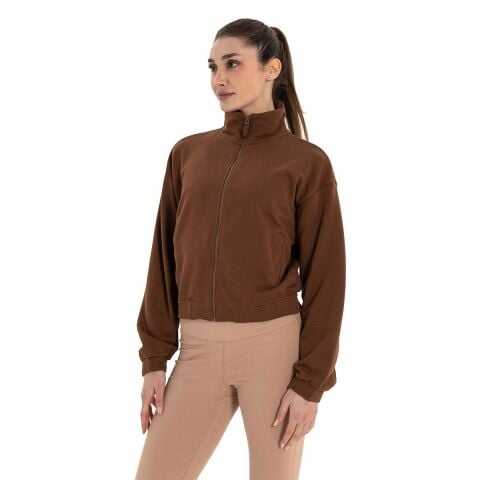 Inguz Dik Yaka Fermuarlı Sweatshirt