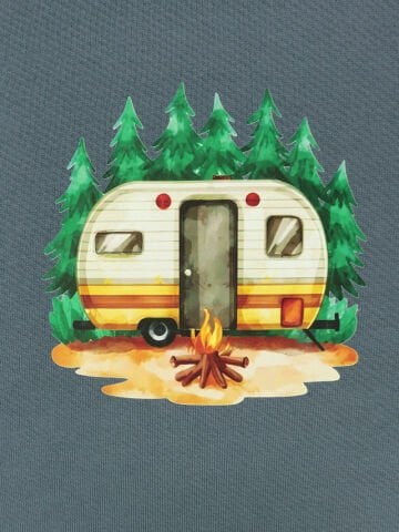 Mavi Çekme Karavan Sweatshirt