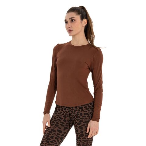 Inguz Uzun Kollu Basic Modal Yoga T-Shirt