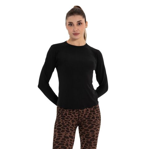 Inguz Uzun Kollu Basic Modal Yoga T-Shirt