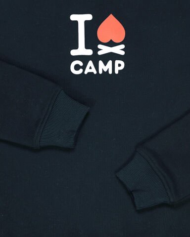 Siyah I Love Camp Sweatshirt