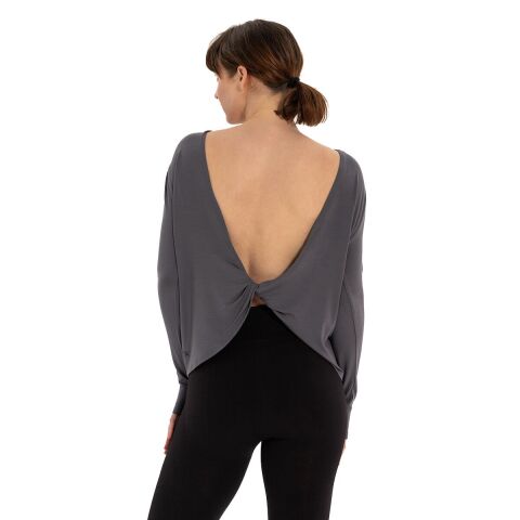 Inguz Sırt Detay Uzun Kollu Modal Yoga T-Shirt