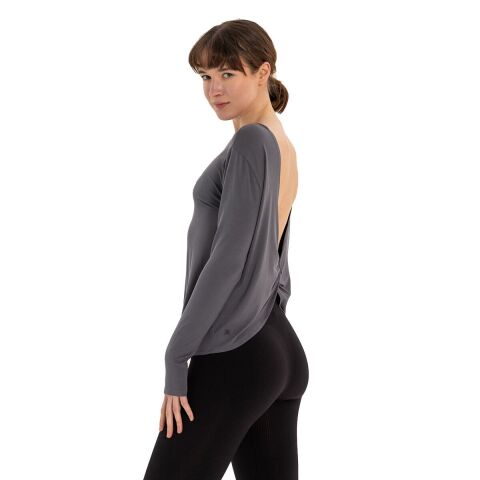 Inguz Sırt Detay Uzun Kollu Modal Yoga T-Shirt
