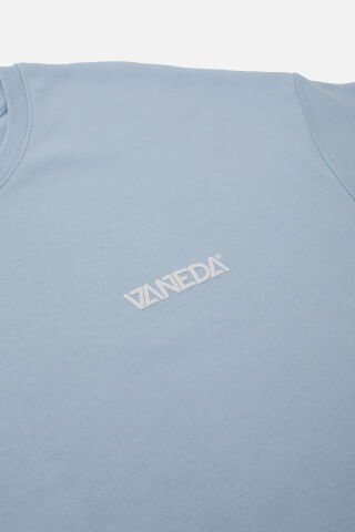 OVERSIZED FIT VANEDA LOGO BASIC TSHIRT MAVI