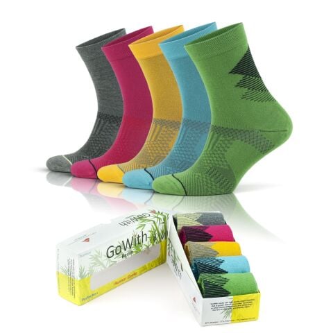 Bambu Çeyrek Boy Renkli Erkek Çorabı 3209