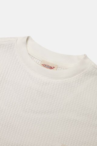 Urbanwild Uzun Kollu Waffle Tshirt Beyaz