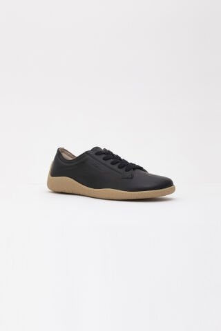 1383 V-Barefoot Comfort Deri Kadın Ayakkabı Siyah