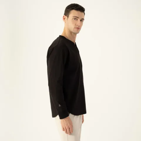 Lámpago - Düğmeli Tshirt S - Black